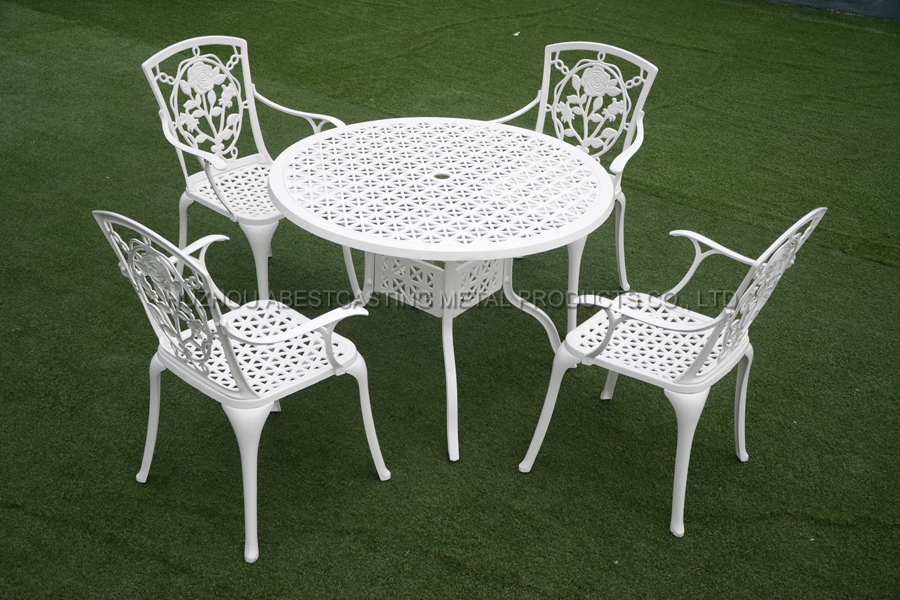 HS31/5 42" Padova Round Table & Rose KD Chair
