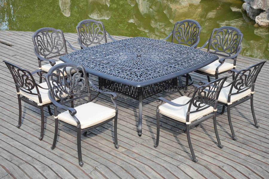 HS2014 1064RT 64"Amalfi Square Table & Amalfi Armchair