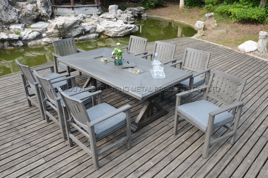 HS201906/9 42*84" Mescal Rect.Table with Ice Bucket & Mescal KD Armchair